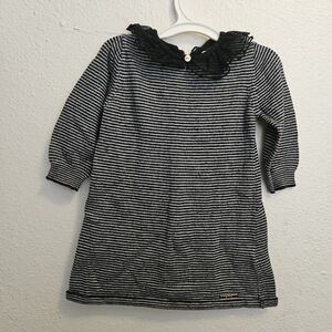 2/$15 Little Marc Jacobs Black and Gray Striped Dress